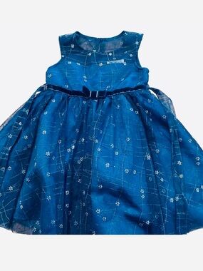 Little girls Jona Michelle dressy dress. Dark blue size 4T